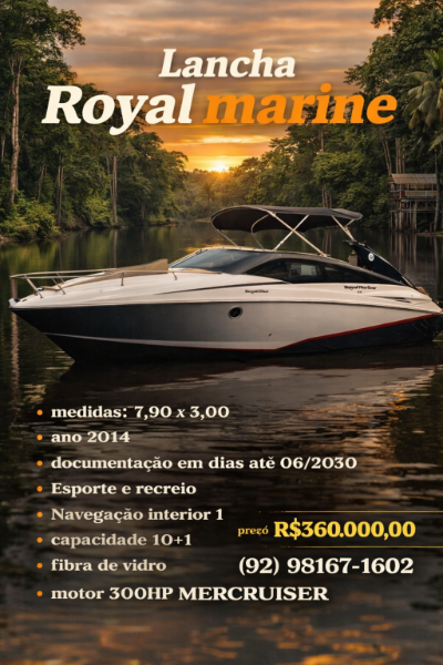 LANCHA 27 PÉS ROYAL MARINE CABINADA